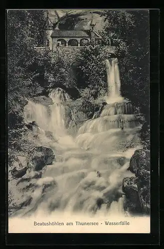 AK Beatushöhlen a. Thunersee, Wasserfall