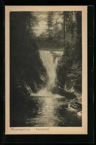 AK Riesengebirge, Kochelfall, Wasserfall