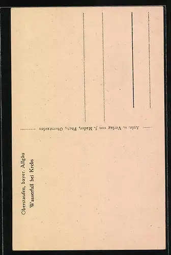 AK Oberstaufen /bayer. Allgäu, Wasserfall bei Krebs