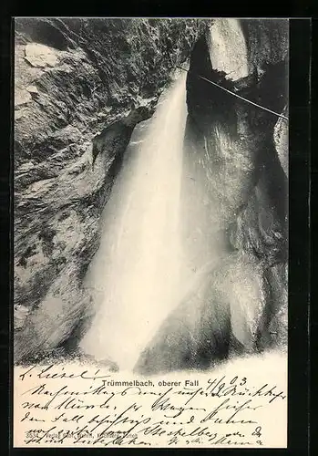 AK Trümmelbach, oberer Fall, Wasserfall