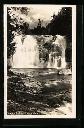 AK Riesengebirge, Mummelfall, Wasserfall