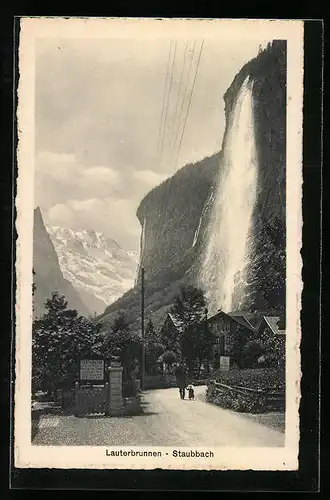 AK Lauterbrunnen, Staubbach, Wasserfall
