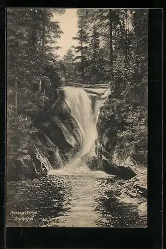 AK Riesengebirge, Kochelfall, Wasserfall