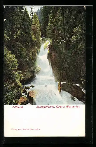 AK Zillertal, Stillupklamm, Oberer Wasserfall