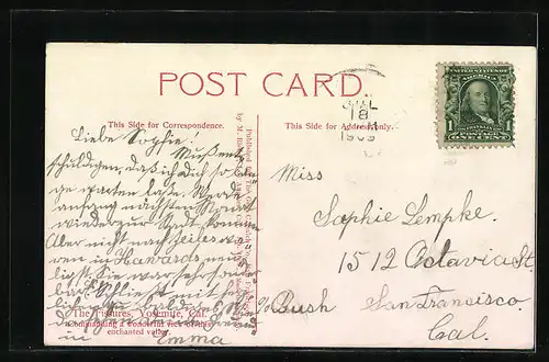 AK Looking into the Valley, Yosemite Falls in the Distance