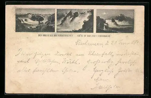 AK Der Rheinfall bei Schaffhausen