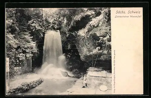 AK Lichtenhainer Wasserfall in der Sächs. Schweiz