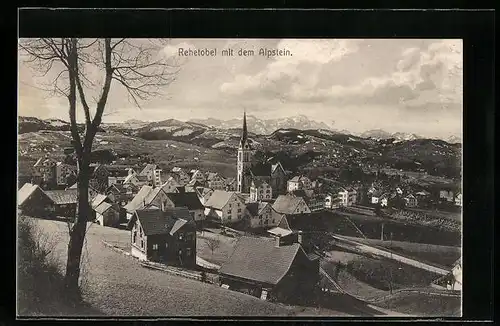 AK Rehetobel, Ortsansicht mit dem Alpstein