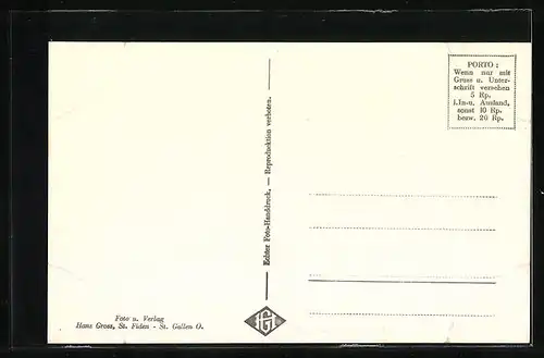 AK Lachen-Walzenhausen, Ortsansicht aus der Vogelschau
