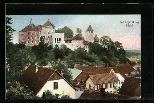 AK Bad Elgersburg, Teilansicht mit Schloss