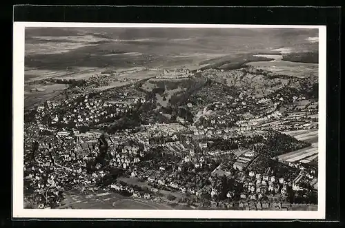 AK Coburg, Fliegeraufnahme der Stadt