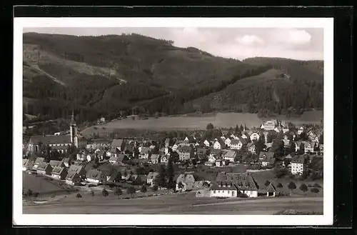 AK Neustadt /Schwarzw., Ortsansicht mit Bergblick