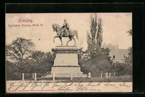 AK Coburg, Denkmal Herzog Ernst II.