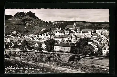 AK Weinsberg /Weibertreu, Teilansicht mit Burg