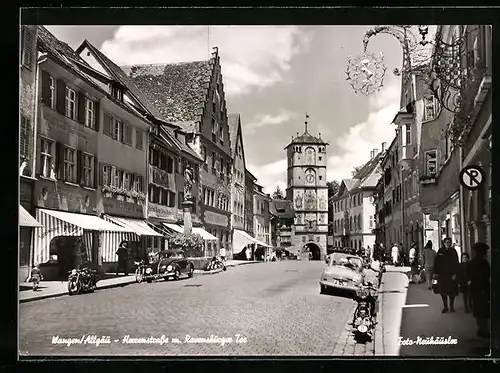 AK Wangen i. Allgäu, Herrenstrasse m. Ravensburger Tor