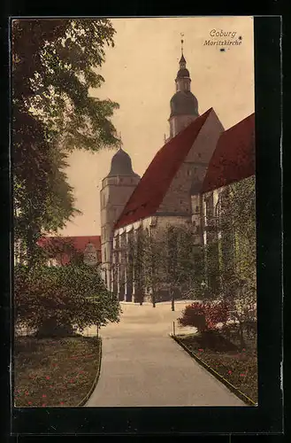 AK Coburg, Partie an der Moritzkirche