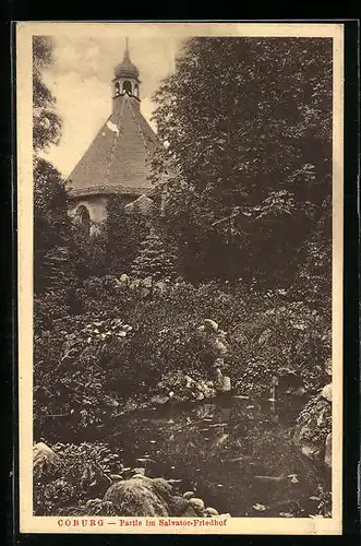 AK Coburg, Partie im Salvator-Friedhof