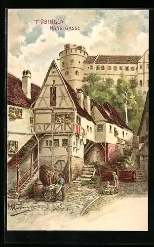 Künstler-AK Tübingen, Haag-Gasse