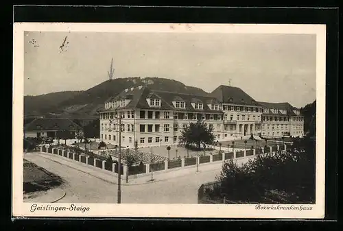 AK Geislingen-Steige, Ansicht des Bezirkskrankenhauses