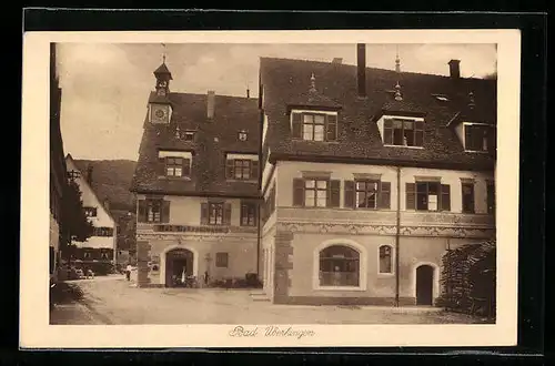 AK Bad Überkingen, Strassenpartie im Ort