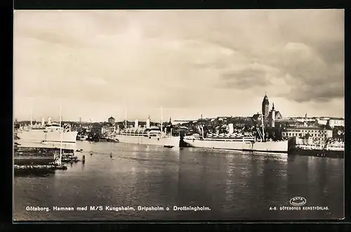 AK Göteborg, Hamnen med MS Kungsholm, Gripsholm och Drottningholm
