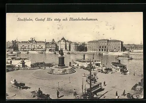 AK Stockholm, Gustaf IIIs staty och Blasieholmshamnen