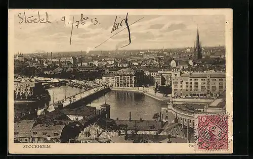 AK Stockholm, Teilansicht der Stadt