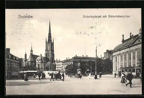 AK Stockholm, Riddarhustorget och Riddarholmskyrkan