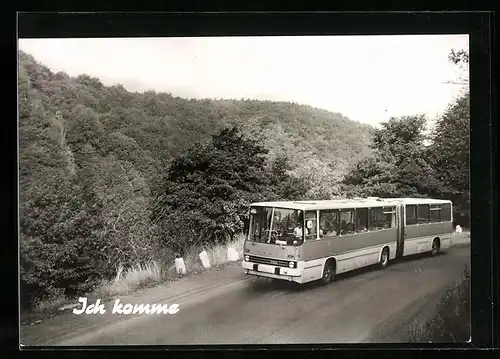 AK Ich komme, Ikarus-Bus auf Fahrt