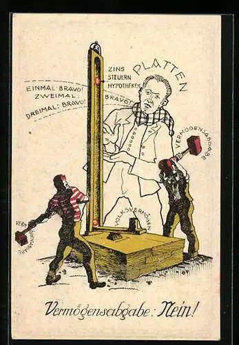 AK Männer spielen Hau den Lukas, Vermögensabgabe, Arbeiterbewegung