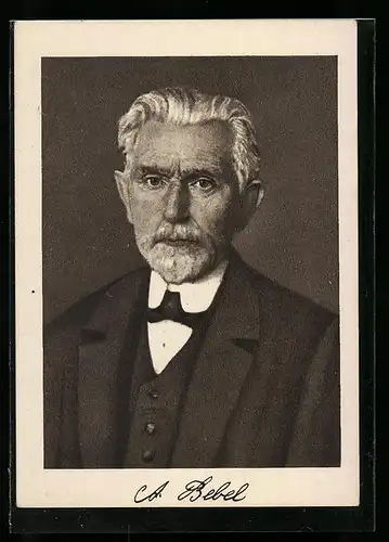 Künstler-AK Portrait von August Bebel