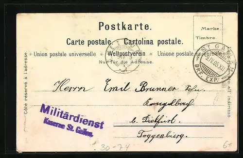 Lithographie Soldaten stürmen auf zum Kampf, schweizer Armee