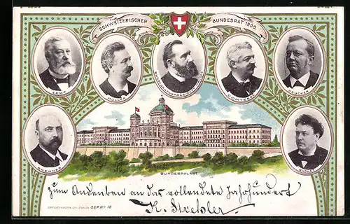 AK Schweizerischer Bundesrat 1900, Bundespalast