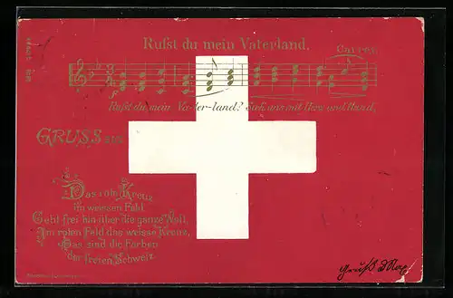 AK Chant Suisse Populaire, Fahne der Schweiz, Rufst du mein Vaterland