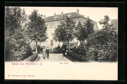 AK Herrnhut i. S., Partie am Platz