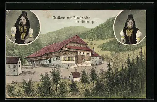 AK Kirchzarten, Gasthaus zum Himmelreich im Höllenthal