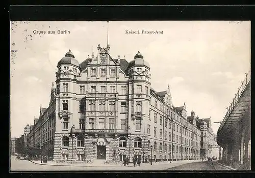 AK Berlin-Kreuzberg, Kaiserl. Patentamt, Gitschiner Strasse
