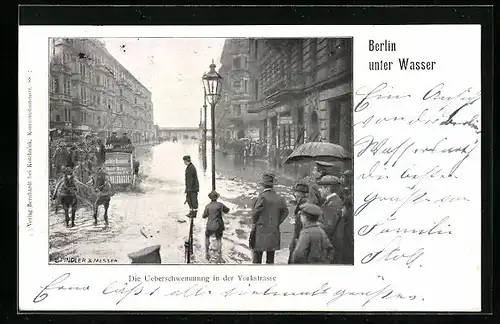 AK Berlin-Kreuzberg, Die Überschwemmung in der Yorkstrasse