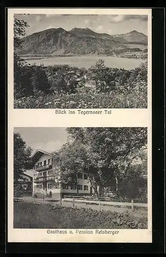 AK St. Quirin / Tegernsee, Gasthaus und Pension Reisberger, Totalansicht