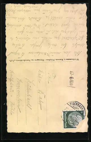 AK Fischbachau, Cafe Gasthaus Weisses Rössl, Totalansicht