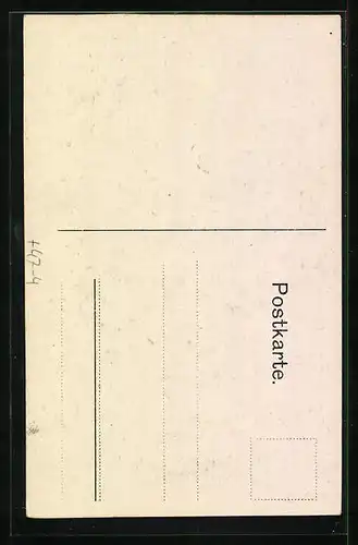 Künstler-AK Freiburg i. Br., Verbindungshaus, Blick zum Münster