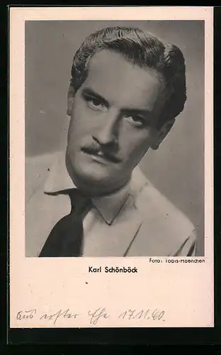 AK Schauspieler Karl Schönböck mit Bart