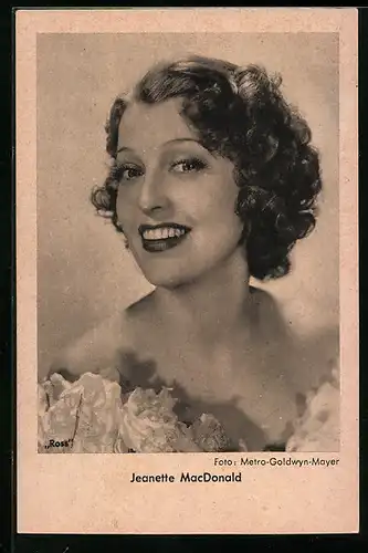 AK Schauspieler Jeanette MacDonald mit Locken