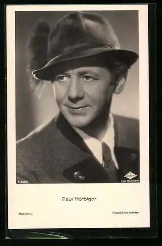 AK Schauspieler Paul Hörbiger mit Hut