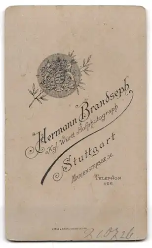 Fotografie H. Brandseph, Stuttgart, Marienstrasse 36, Lächelnde ältere Dame mit Rüschenkragen