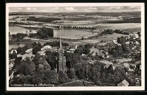 AK Feldberg / Meckl., Gesamtansicht, Fliegeraufnahme