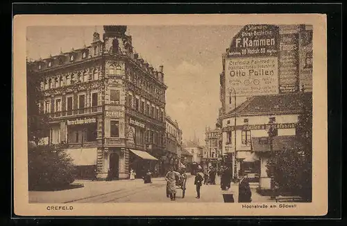 AK Krefeld, Hochstrasse am Südwall mit Kaufhaus Berners