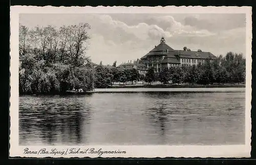 AK Borna, Teich mit Blick zum Realgymnasium