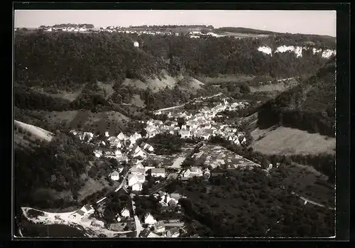 AK Gutenberg, Ortsansicht vom Flugzeug aus