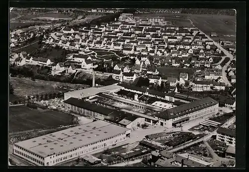 AK Wernau /Neckar, Fliegeraufnahme der Firma Junkers & Co. GmbH
